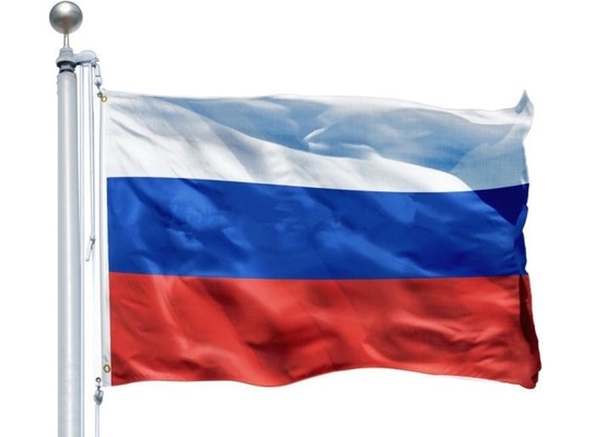 중국 선전용 주문 폴리에스테 깃발, 100D 러시아 국기 90*150cm 협력 업체