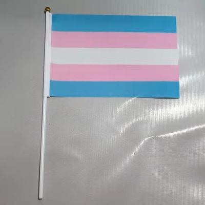높은 품질 100D 폴리에스테르 포켓용 LGBT 깃발 맞춘 무지개 깃발