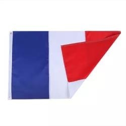 인쇄된 3X5FT 프랑스 삼색기 국기 100% 폴리에스터 발송 준비 완료