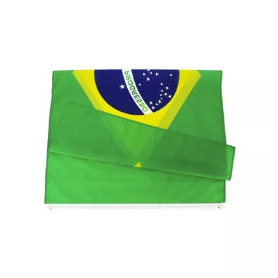 고급 품질 맞춘 브라질은 3x5Ft 100D 폴리에스테르 기를 기를 세웁니다