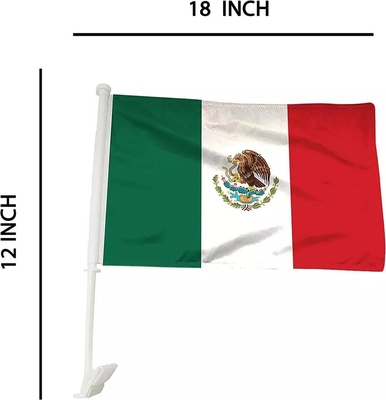 플라스틱 북극과 커스텀 카 국기 화면 인쇄된 멕시코 차 국기