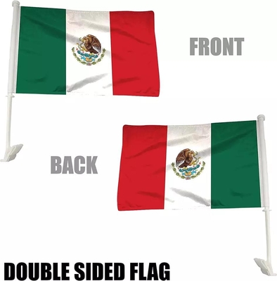 플라스틱 북극과 커스텀 카 국기 화면 인쇄된 멕시코 차 국기