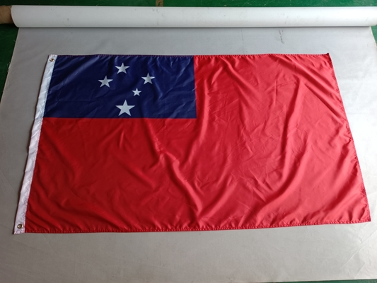 폴리에스테 사모아 국기 3X5ft CMYK 색깔 사모아 국기