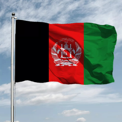 CMYK 색 3x5 맞춘 국기 100% 폴리에스테르 아프가니스탄 국제적 국기