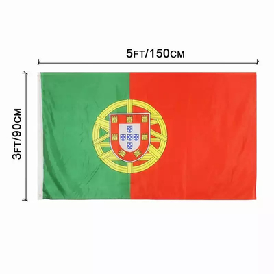 맞춘 3X5 Ft는 모든 나라가 기를 세우는 100% 폴리에스테르 포르투갈 국기를 기를 세웁니다