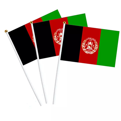 하얀 북극 개별적 손은 국기 100D를 폴리에스테르 아프가니스탄 국제적 국기로 잡았습니다