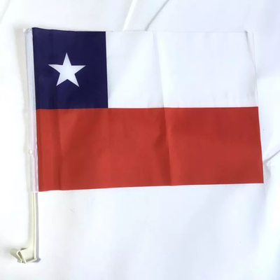 양면 배밀도 디스켓 칠레 상태 플래그 맞춘 폴리에스테르 자동차 윈다운 국기