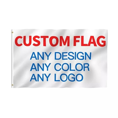 가는 청색 선 깃발 3X5ft 100% 폴리에스테르 주문 설계 깃발을 광고하기