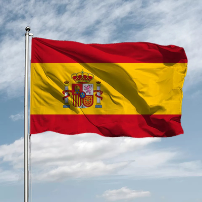 스타일 스페인 국기를 거는 팬톤 컬러 폴리에스테르 세계 국기